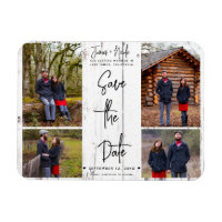 Weißholz Rustikale 4 Fotos Save the Date Hochzeit