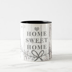Weißholz Rustikales Bauernhaus Zuhause Sweet Zuhau Zweifarbige Tasse