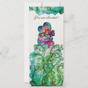 WEISSISCHE SCHNÖRKEL UND KLEINE ELF lila, rot, bla Einladung