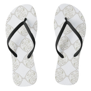 Weißjangdrachenfrauen flackern flip flops