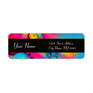 WEISSKALISCHE BLUME & BUTTERFLY-Blau-Rosa