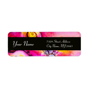 WEISSKALISCHE BLUME & BUTTERFLY-Blau-Rosa