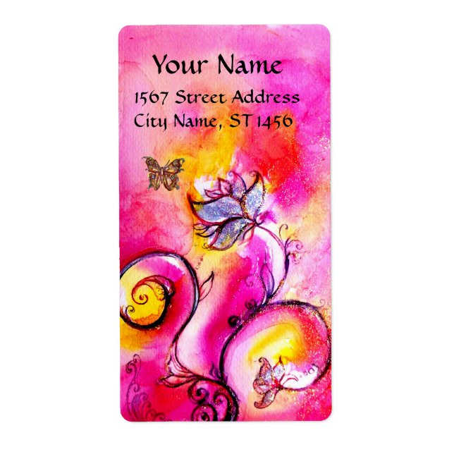 WEISSKALISCHE BLUME & BUTTERFLY-Glitzern (Vorne)