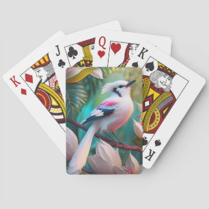 Weißkamm-Rosa-Brust-Fantasievogel Spielkarten