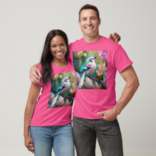 Weißkamm-Rosa-Brust-Fantasievogel T-Shirt