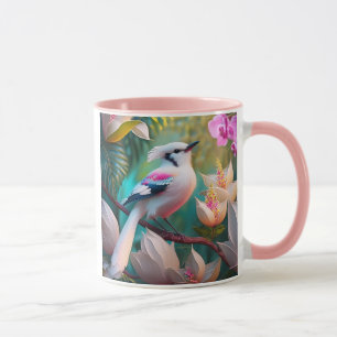 Weißkamm-Rosa-Brust-Fantasievogel Tasse