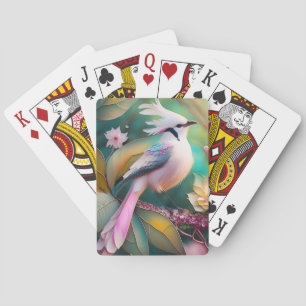 Weißkamm-Rotsteiß-Jay-Fantasievogel Spielkarten