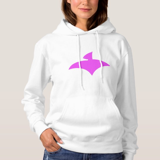 Weißkappenpullover für Frauen (airFly Pink) Hoodie (Vorderseite)