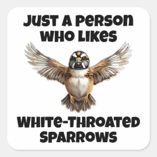 Weißkehlammer mit offenen Flügeln Quadratischer Aufkleber