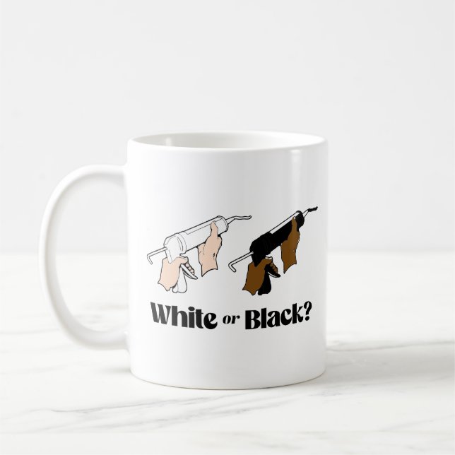 Weißkessel oder schwarzer Kessel Kaffeetasse (Links)