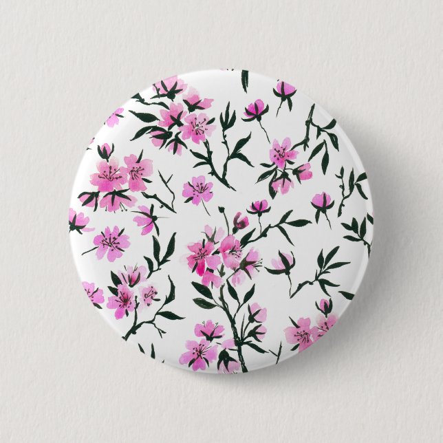 Weißkirschblüte Button (Vorderseite)