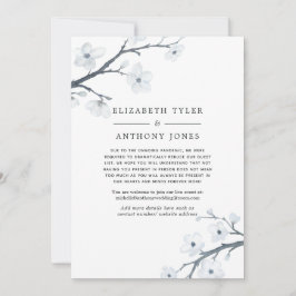 Weißkirschblüten reduzierte Liste von Hochzeitgäst Ankündigung