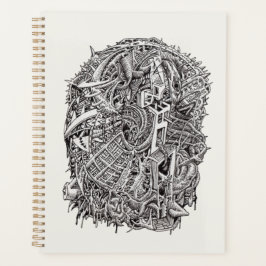 Weißkopf, zeichnend Tinte Planer