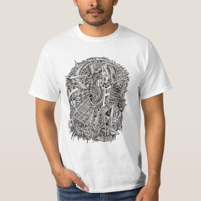 Weißkopf, zeichnend Tinte T-Shirt (Vorderseite)