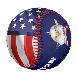 Weißkopfadler, die amerikanische Flagge, Star Baseball