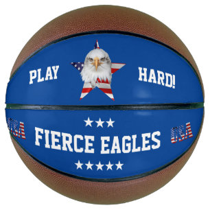 Weißkopfadler, die amerikanische Flagge, Star Basketball