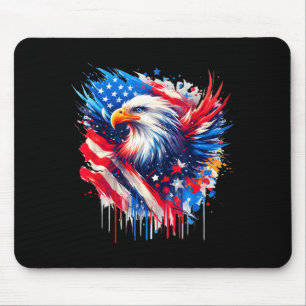 Weißkopfseeadler 4. Juli Unabhängigkeitstag Amerik Mousepad