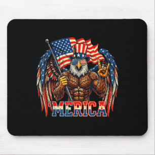 Weißkopfseeadler Amerika Rock Amerikanische Flagge Mousepad