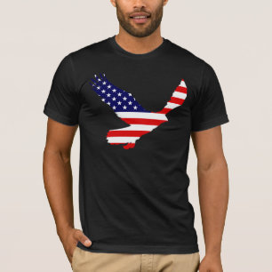 Weißkopfseeadler-amerikanische Flagge T-Shirt