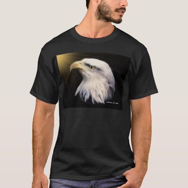 Weißkopfseeadler/Fliege mit Eagles T-Shirt (Vorderseite)