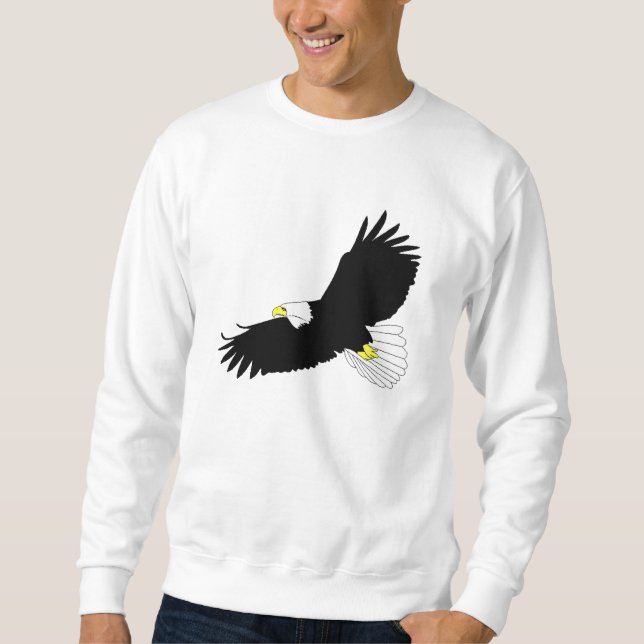 Weißkopfseeadler-Fliegen Sweatshirt (Vorderseite)