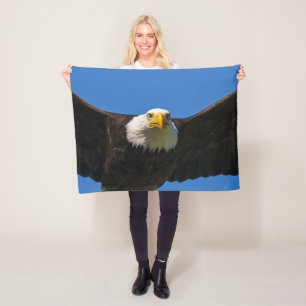 Weißkopfseeadler Flug nah Fleecedecke