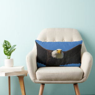 Weißkopfseeadler Flug nah Lendenkissen