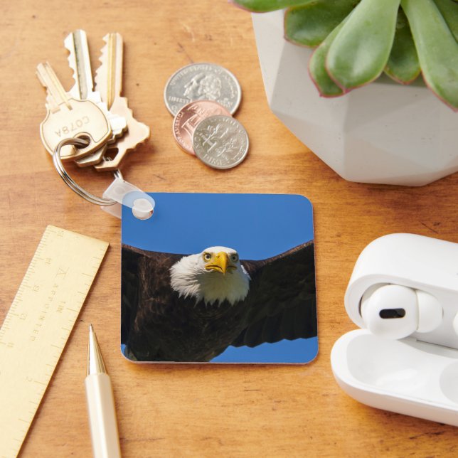 Weißkopfseeadler Flug nah Schlüsselanhänger (Schreibtisch)