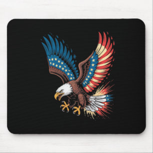 Weißkopfseeadler Flügel Amerikanische Flagge 4. Ju Mousepad