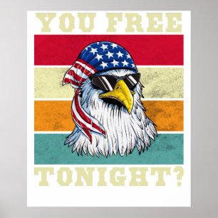 Weißkopfseeadler Frauen Männer Vintage 4. Juli Sie Poster