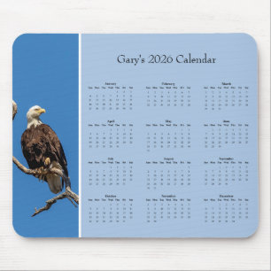 Weißkopfseeadler: Gesamtes Jahr 2026 Kalender anpa Mousepad