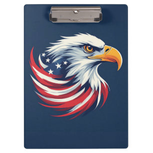 Weißkopfseeadler-Geschenk für ihn – USA-patriotisc Klemmbrett