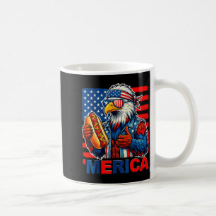Weißkopfseeadler Hotdog amerikanische Flagge lusti Kaffeetasse