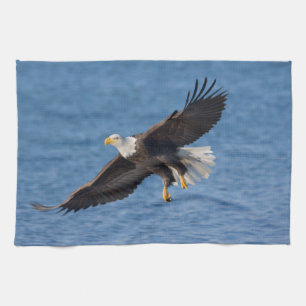 Weißkopfseeadler im Flug Geschirrtuch