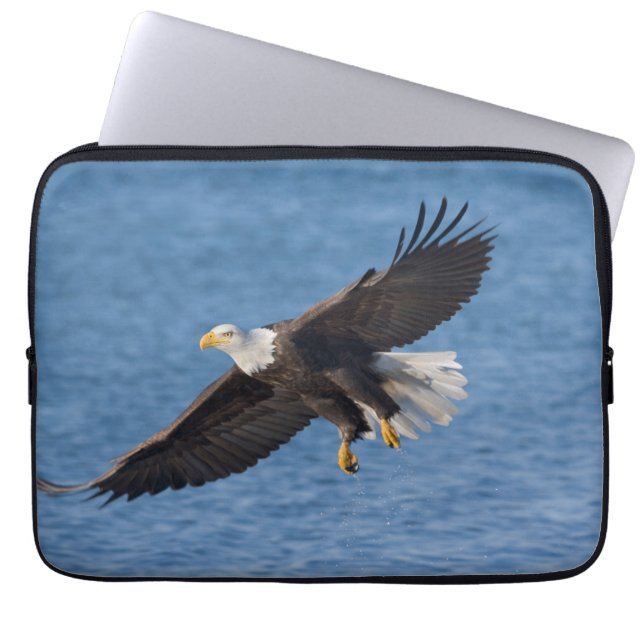 Weißkopfseeadler im Flug Laptopschutzhülle (Vorderseite)