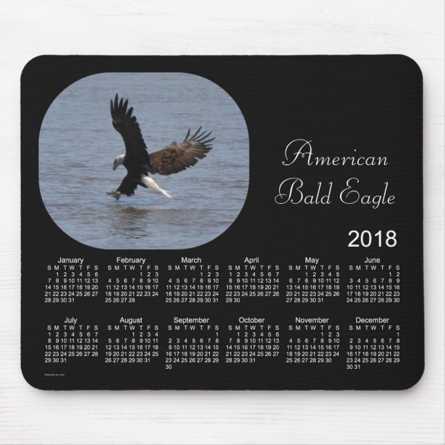 Weißkopfseeadler-Kalender 2018 durch Janz Mousepad (Vorne)