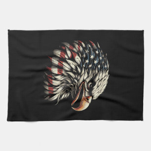 Weißkopfseeadler Kopf Amerikanische Flagge USA Pat Geschirrtuch