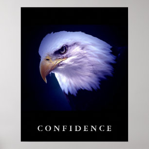 Weißkopfseeadler-Kopf-Motivations-Vertrauens-Kunst Poster