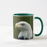 Weißkopfseeadler-Kopf-Ringer-Keramikbecher