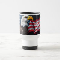 Weißkopfseeadler mit amerikanischer Flagge 4. Juli