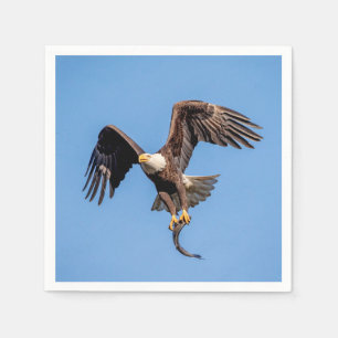 Weißkopfseeadler mit einem Fisch Serviette
