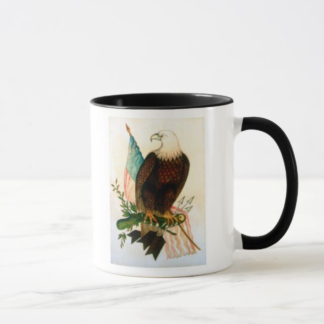 Weißkopfseeadler mit Flagge Tasse (Rechts)