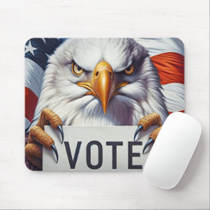 Weißkopfseeadler mit Wahlschild Mousepad