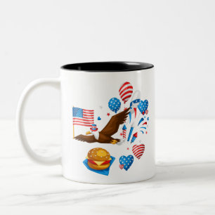 Weißkopfseeadler Onkel Sam Zweifarbige Tasse