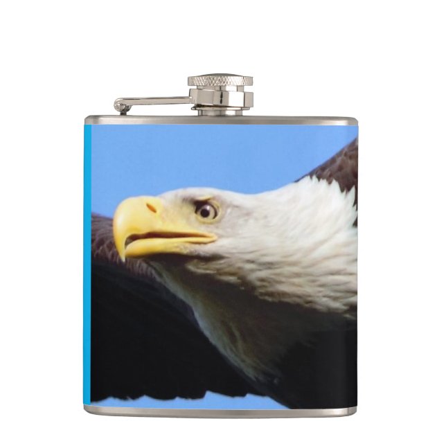 Weißkopfseeadler-Porträt Flachmann (Vorderseite)