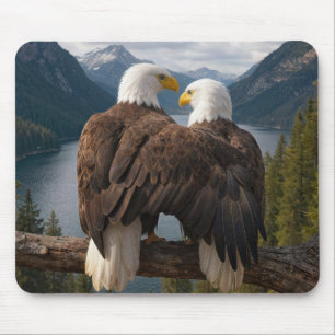 Weißkopfseeadler schützt seinen Partner Mousepad