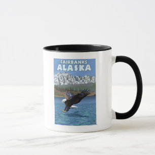 Weißkopfseeadler-Tauchen - Fairbanks, Alaska Tasse