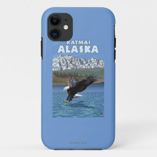 Weißkopfseeadler-Tauchen - Katmai, Alaska iPhone 11 Hülle