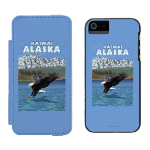 Weißkopfseeadler-Tauchen - Katmai, Alaska Incipio Watson™ iPhone 5 Geldbörsen Hülle