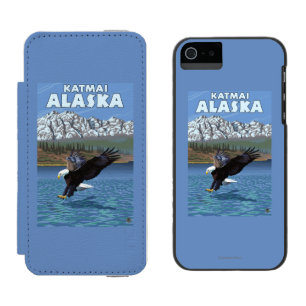 Weißkopfseeadler-Tauchen - Katmai, Alaska Incipio Watson™ iPhone 5 Geldbörsen Hülle